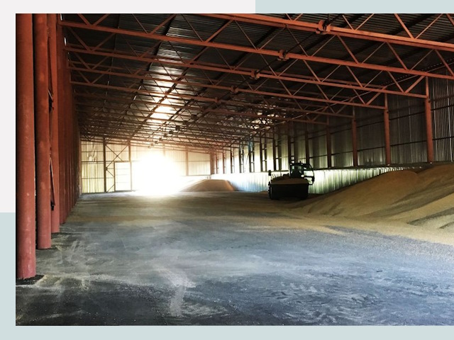 Строительство зернохранилищ в Сарове