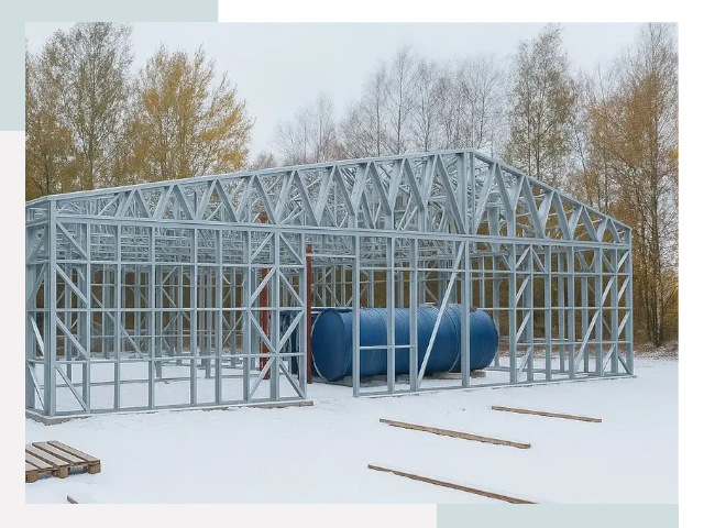 Металлические ангары в Сарове