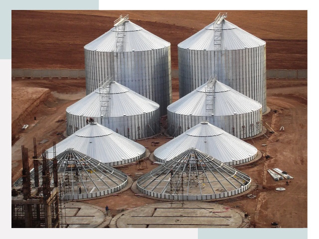 Строительство зерновых силосов в Сарове